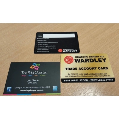 Plastic Account Cards With Signature Strip