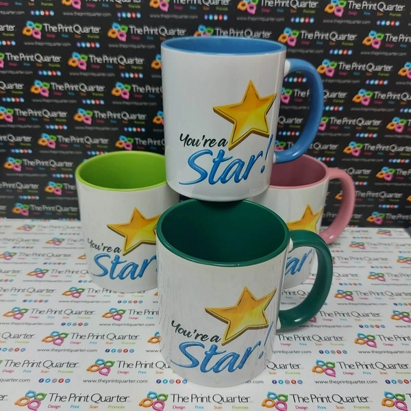 Printed Mugs With Coloured Insides