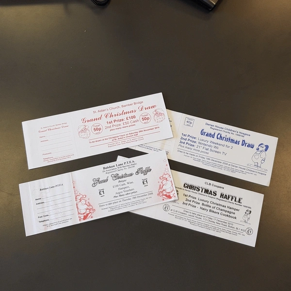 Raffle Tickets Printed in Colour