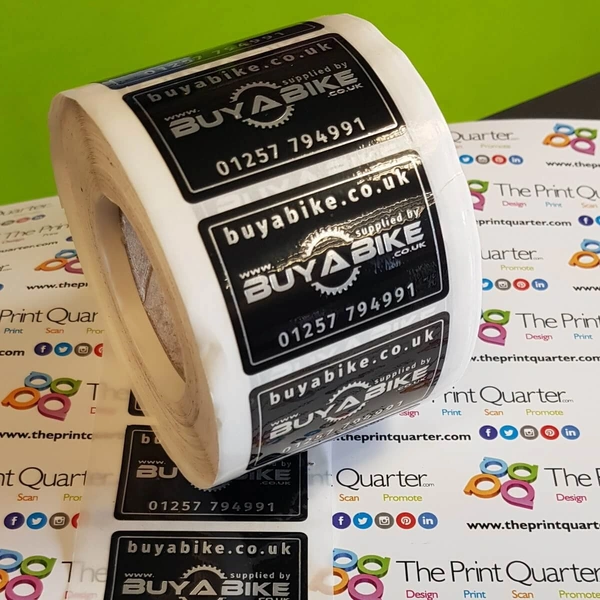 Silver & Black Stickers
