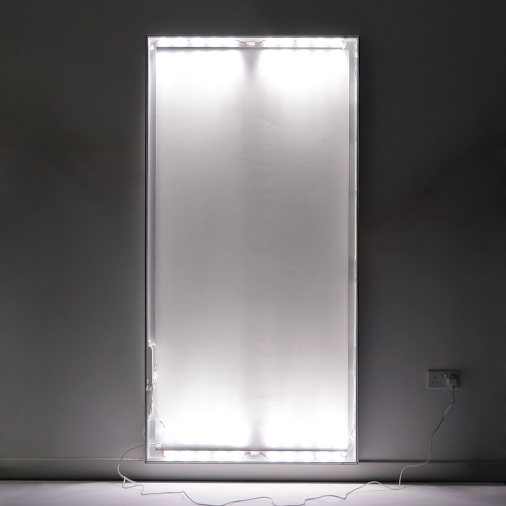Standard SEG Wall Mounted Lightbox - Wall Lights On In Dark Room