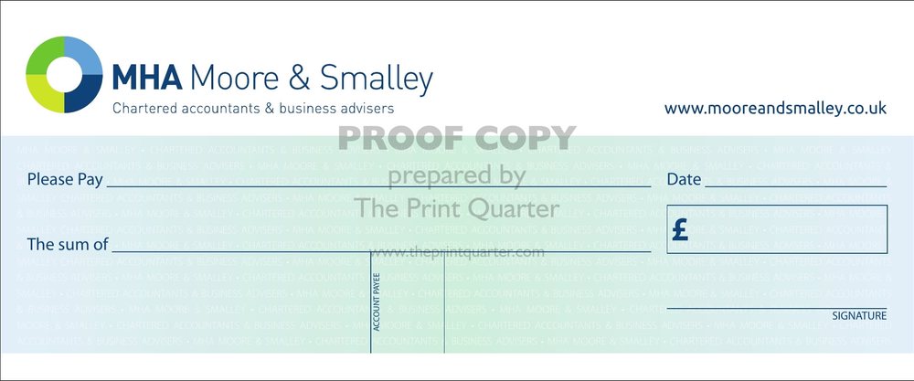 Re-Usable Laminated Cheques