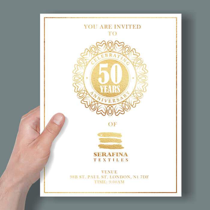 Gold Foil Invitation